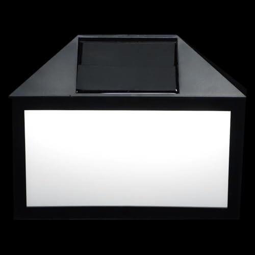 COLLBATH Lámpara Solar para Número de Casa LED Luz Solar para Placa de Puerta Exterior Luz Blanca Fija Adhesivos de Números y Letras para Iluminación de Puertas y Jardines