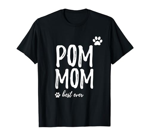 Pom Mom Shirt Funny T-Shirt for Pomeranian Dog Mom Men Women Kids T-Shirt