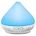 Diffusore di aromi, capacità 300 ml, umidificatore a ultrasuoni, diffusore per aromaterapia, per oli essenziali, lampada profumata (colore: bianco)