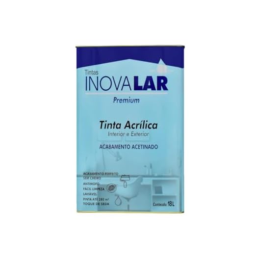 Tinta Acrílica Toque de Seda Super-lavável Inovalar 18L Acetinada