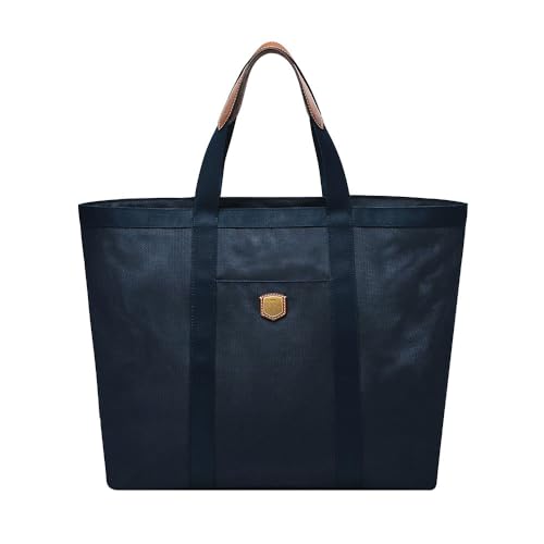 Bolso tote de nailon Fossil para hombre con cremallera MBG9629400 color negro