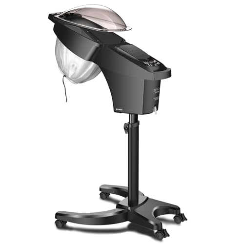 Standing Hair Steamer for deep Conditioning，7 Color Pattern Hooded ，deep Scalp Care, 6 Different Modes, Adjustable Height, Computer-Controlled Panel，Suitable for Hair Salons and Home use
