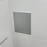 Revisionsklappe Selbstklebende Verdeckte Serviceklappe für Sanitärinstallationen, Eingebaute Revisionsklappe aus ABS-Kunststoff, Wasserdichte Wandlochabdeckung für Trockenbau/ Decke/ Boden(Silver,18.5