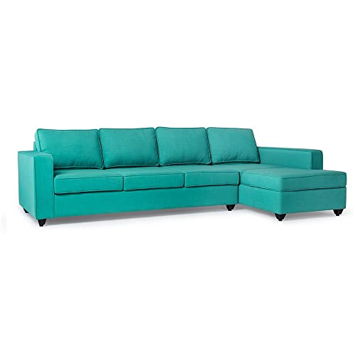 Image of Wakefit Sofa Set | 3 Year Warranty | Sofa 3 Seater, 3 Seater Sofa for Living Room, Wooden Sofa Set, 3 Seater + Right Aligned, Sofa for Living Room - Napper(Linen Charm : Linen Charm Lagoon)