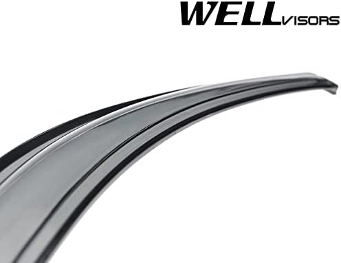 WellVisors Window Visors Wind Deflectors Compatible with Mercedes-Benz 2008-2014 C-Class W204 Sedan Premium Series Rain Guards 3-847MB010