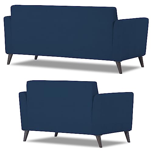 Image of Adorn India Dannis 3+2 5 Seater Sofa Set (Blue) (3 Year Warranty)