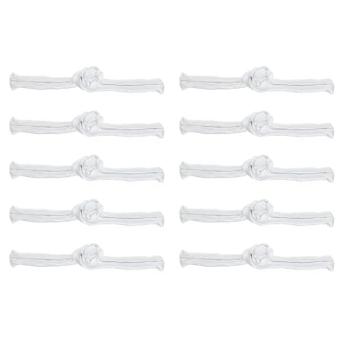 QUARKZMAN Botones de Nudos Chinos, 10 Pares de Botones y Cierres para Coser Cheongsam, Trajes Tang, Capas, Abrigos y Trajes de Novia y Disfraces (Blanco)