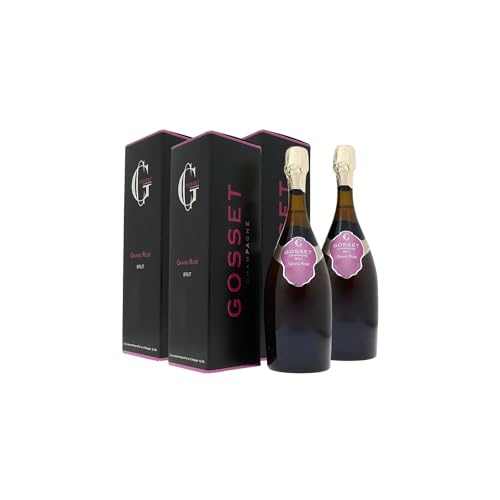 Champagne Grand rosado ETUI - Champagne Gosset - DOP - Champán - Francia - Variedades de uva Chardonnay,Pinot Noir - 3x75cl
