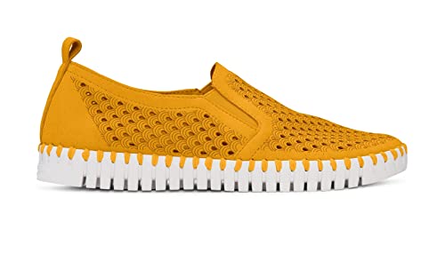 Image of Ilse Jacobsen HORNBAEK Women's Tulip Slip-On Flat | Elastic Side Panels | Lightweight Flexible Comfort.
