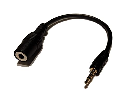 3.5mm 4-Pole Female to 2.5mm 3-Pole Male Adapter Cable: 3.5mm 4-Pole Headset to Cordless Phone Adapter, Compatible with Panasonic Cordless Phones & Similar Handsets (Please Read Details Before Buying)