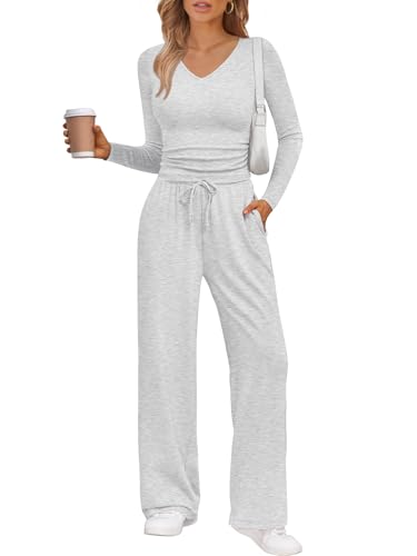 Trendy Queen 2 Piece Lounge Sets for Women Fall Outfits 2025 Fashion Two Piece Sweatsuits Business Casual Outfits Clothes