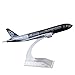 Bswath Plane 1:400 Scale Model Airplane New Zealand B777 Model Plane Aircraft Model Metal Alloy Diecast Airplanes for Gift and Collectionï¼ˆBlackï¼‰