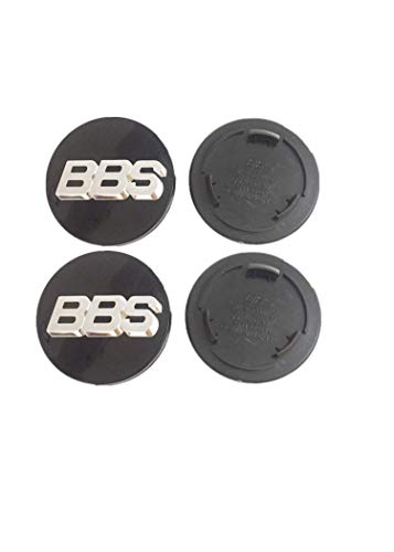 4Pcs 3D BBS Center Caps Wheel Centre Hub Alloy Cap Set 70mm Black Silver 36112225190