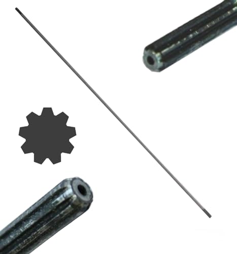 Diametro dell'asta: 8 mm. TANIASHOP Asta di Trasmissione Interna 9 Righe Ø8mm 153cm per decespugliatore a Scoppio Ricambio Asta di Trasmissione a 9 Denti per tagliaerba Tosaerba
