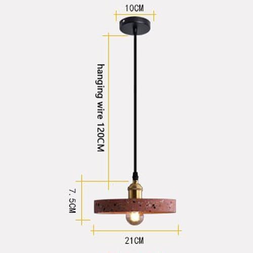 Miniatura 3 de Mini lámpara colgante de terrazo retro, lámpara colgante de piedra vintage con acabado de latón, lámpara de techo de cemento industrial para cocina,