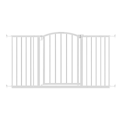 Ozzy & Kazoo Wide Walk-Through Dog Gate, Fits Openings 28.75-39.75” Wide, White Metal Dog Gate, For Doorways and Stairways, 30” Tall by Ozzy & Kazoo - Used condition - US$27.71