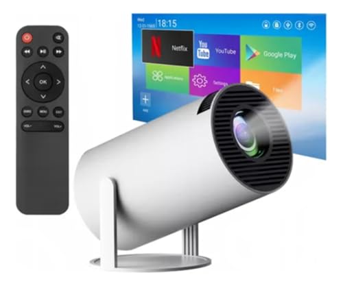 Mini Projetor Portatil HY300, 5G WiFi 6 Bluetooth 5.0, Smart Projetor Android 11, 8500 Lumens Projet