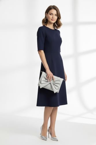 Image of Women's Bow Crossbody Bag - Shoulder Purse & Sling Handbag - Multi-Pocket Partitioned Side Bag with Adjustable Strap for Party, Wedding & Casual