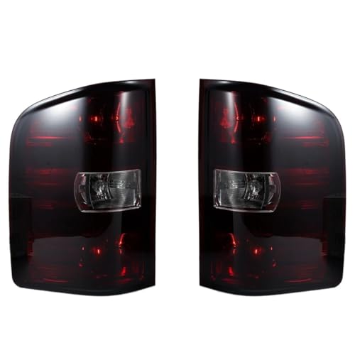 WEISIGAO Tail Lights compatible with 2007-2014 Chevy Silverado 1500 2500HD 3500HD(2007 New Body Style only), 2007-2013 GMC Sierra 3500HD;1 Pair(Left+Right), (Dark Red With Bulbs) by WEISIGAO - Used condition - US$36.94
