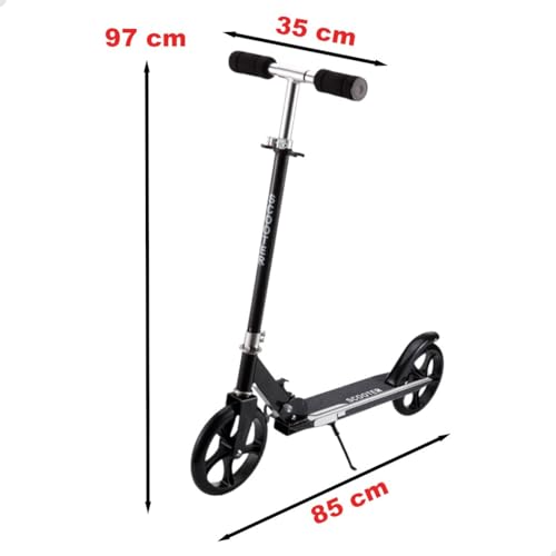 Patinete Adulto Juvenil Scooter 2 Rodas Até 100 Kg Criança Adolescente (Preto)
