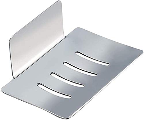 Portaspugna Portasapone in Acciaio Inox Nessuna perforazione Porta Sapone Sistema di Vuoto Senza Trapano - Utilizzabile in Bagno e Cucina （Cromo）