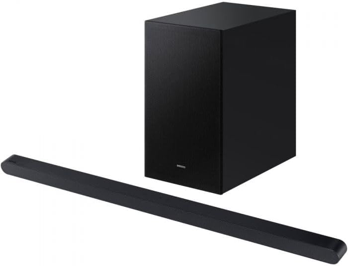 Samsung HW-B650D Soundbar and Subwoofer from an angle