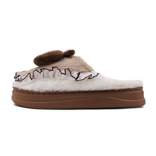 Image of VRITRAZ Women's Comfort Slip On Closed Toe Warm Winter with Cute Design print House Clog Indoor Slipper