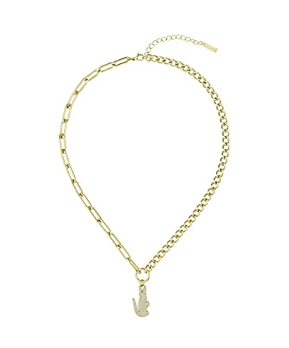 Lacoste Collar para Mujer Colección CROCODILE en Oro Amarillo con un Charm en forma de Cocodrilo - 2040145