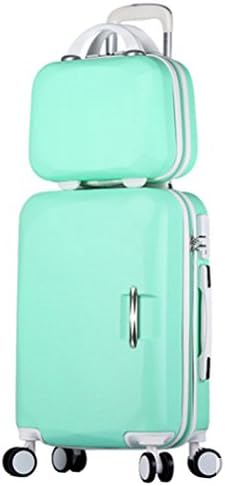 Songren Unisex Travel Luggage with Cosmetic Bag 2PCS Set ABS Suitcase Sets - 26 Inch Mint Green