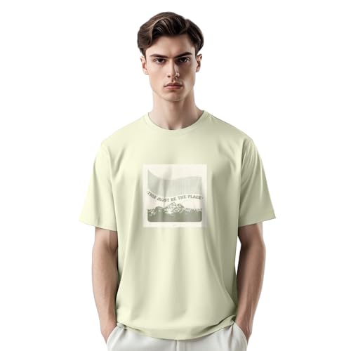 Image of Nobero Men's Regular Graphic Printed T-Shirt for Men | Soft Cotton | Classic Fit | Printed Casual Tshirt for Men