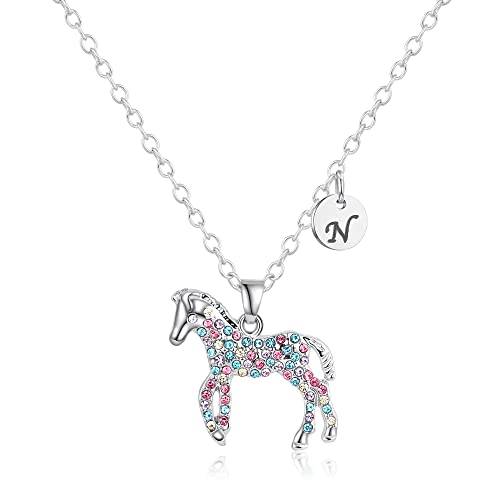 Initial Horse Necklace