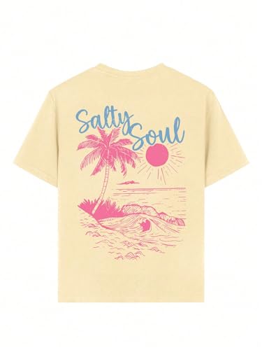 Girls Fashion Graphic Tees Short Sleeve Round Neck Cute T Shirts for Kids