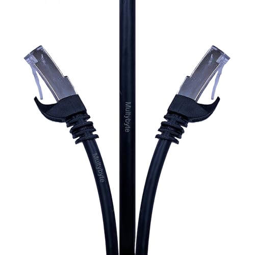 Image of MULTYBYTE 1M CAT-6A 23 AWG Shielded foiled twisted pair (SFTP) Patch Cable | Ethernet Cable High Speed- 10 Gigabit per Second Speed- Compatible with Routers, Computers, Laptops, TV, CCTV