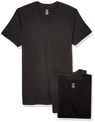 2(X)IST Mens 3-Pack Cotton V-Neck T-Shirt , Black , Medium
