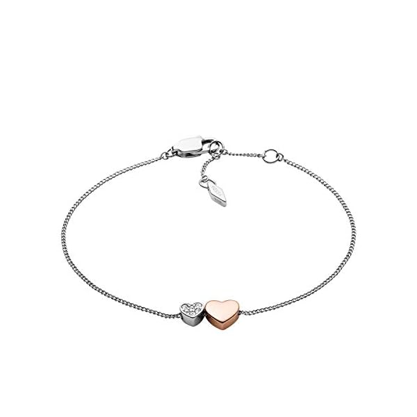 Fossil-Womens-Stainless-Steel-Silver-Tone-Chain-Bracelet Fossil Women's Silver-Tone Bracelet, Color: Silver (Model: JF03095998)