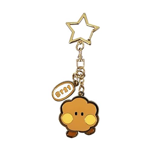 BT21 minini Metal Yurayura Key Chain SHOOKY