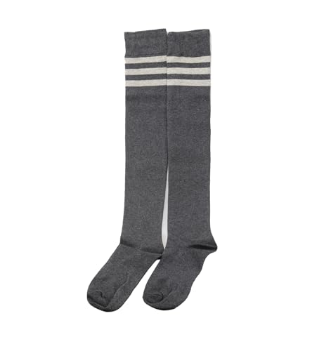 Image of Bestjybt Women Thigh High Socks Cotton Warm Striped Over Knee High Socks | Well-made, Not Sheer, Thick, Leg Warmers, Long Knee High Boot Socks, Comfortable, Thigh-friendly, Stay up, Fit Well