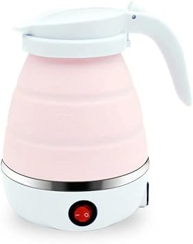 Mini Foldable Electric Kettle Collapsible Kettle Portable Suitable for Home Travel and Camping Pink