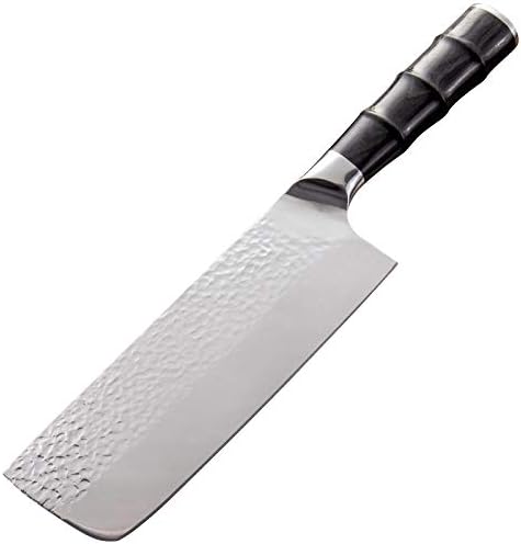 MAYiT Meat Cleaver Knife, Stainless Steel Nakiri Kitchen Knife Japanese Non-stick Blade Small Cleaver 5Cr15mov Sharp Knives Kitchen Tools