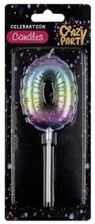Candle Birthday Balloon-0 Rainbow 5cm