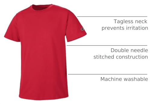 Image of Champion Boys T-Shirt, Kids' T-Shirt For Boys, Lightweight Tee for Kids, Script & Print