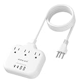 Switzerland Travel Plug Adapter with 5FT Extension Cord, meta-ant Type J Adapter with 3 Outlets 4 USB Ports(2 USB-C), Switzerland Power Adapter for US to Swiss Switzerland Liechtenstein Rwanda
