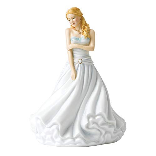 Royal Doulton Sentiment Petites 6.9" HN 5878 Thoughts of You Figurine, White