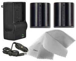 High Capacity Batteries Compatible with Panasonic Lumix DMC-FZ28K (2 Units) + AC/DC Travel Charger