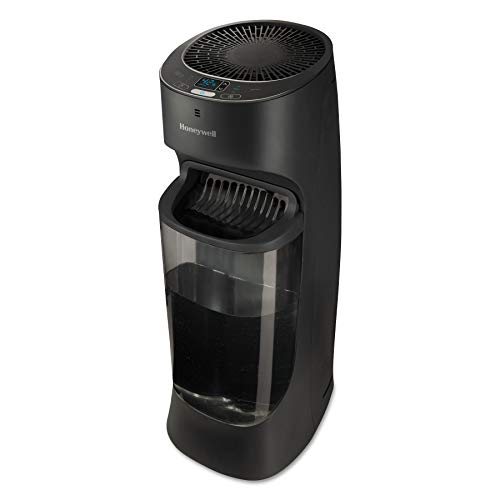 Honeywell Top Fill Tower Humidifier, Digital Humidistat, Black – Cool Mist Humidifiers for Bedroom, Home or Office with Space-Saving Tower Design