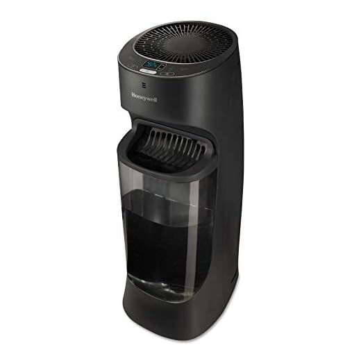Honeywell Top Fill Tower Humidifier, Digital Humidistat, Black – Cool Mist Humidifier for Bedroom, Home or Office with Space Saving Tower Design