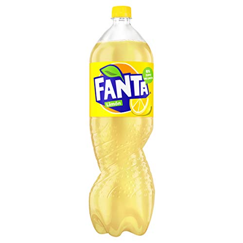 Fanta Lot de 6 bouteilles de citron en plastique Rafraîchissant au gaz 2 l