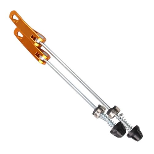 JMFahrrad Bicycle Wheel Hub Quick Release Skewers Set, Road Mountain MTB Front and Rear Wheel Hub Axle, 210-252mm, Multi-Color (Gold)