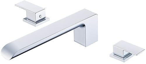 SITGES Minimalist Square-Shaped Bathtub Faucet,2-Handle Widespread Roman Tub Faucet with 11-Inch...