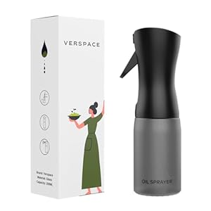 200ML Oil Sprayer For Cooking, Olive Oil Spray Bottle, Avocado Oil Spray For Cooking, Cooking Spray, Butter Spray, Air Fryer, Frying, Salad, BBQ (Matte Black)